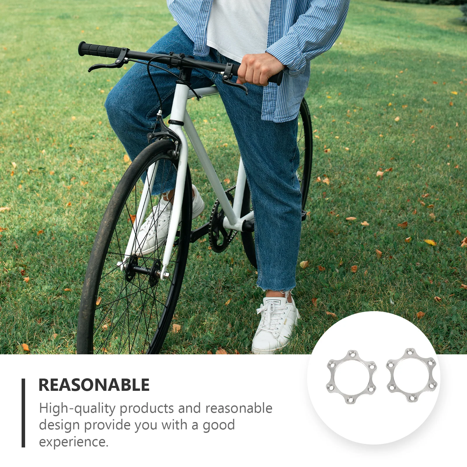 2pcs Adapter 6-Hole Conversion Seat For Mountain Road Bike Hubs Hubs Disc Adapters Disc Adapters Bike Accessories