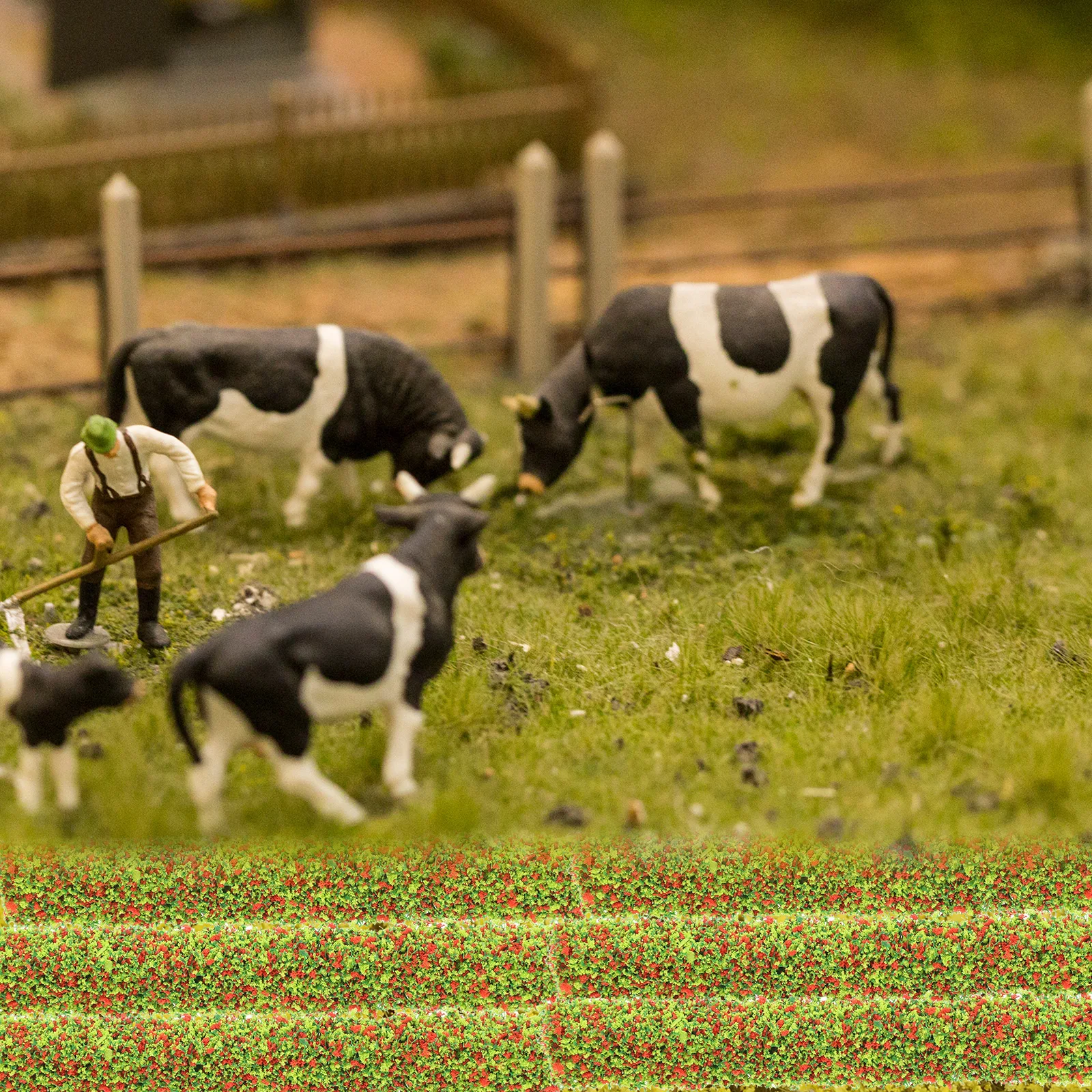 

20Pcs Miniature Artificial Flower Cluster Clear Outline Fake Plant Shrub for Railroad Scenery Gaming Decoration DIY Mini