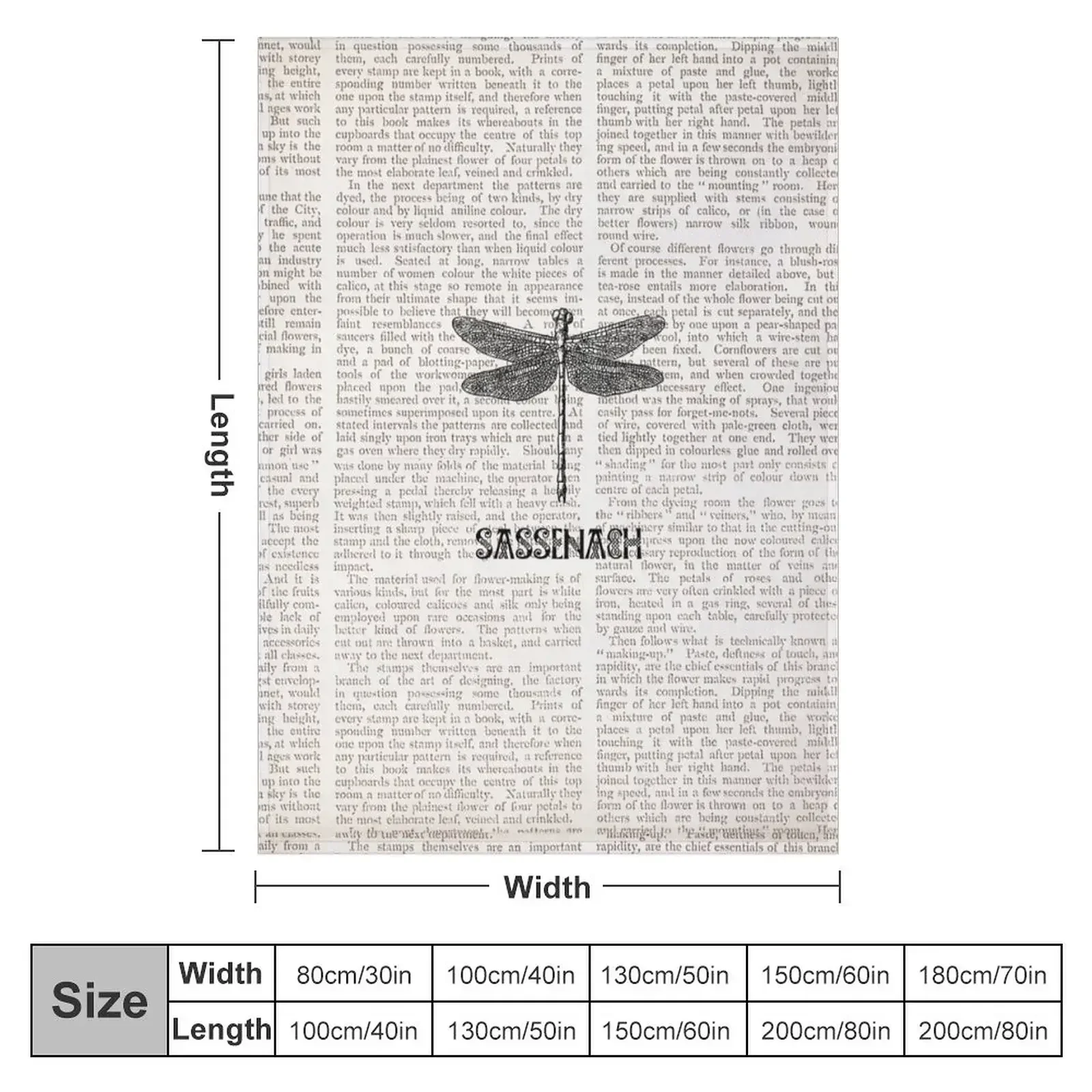 Dragonfly paper sassenach Throw Blanket for sofa Beach cosplay anime Blankets