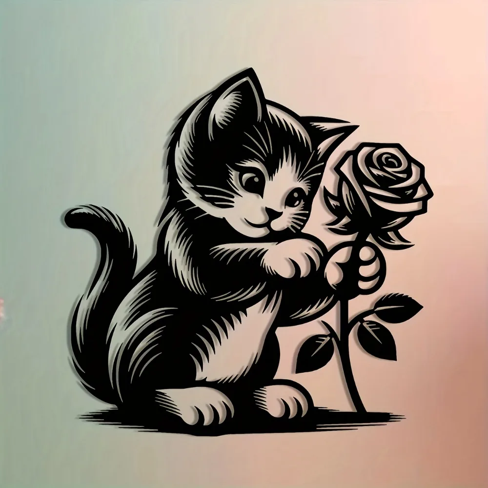arte-de-parede-moderna-abstrata-em-metal-com-gato-e-flores-escultura-minimalista-plana-2d-para-interiores-e-exteriores-para-escritorio-e-cafeteria-elegante-familia-felina