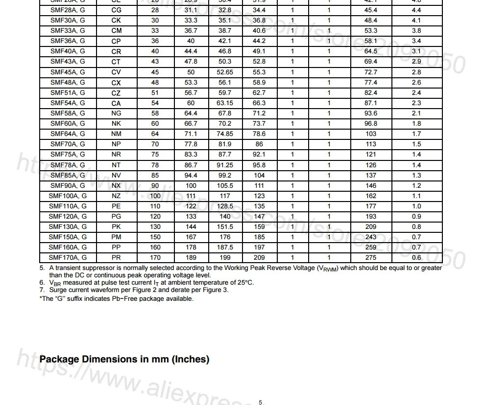 JASNPROSMA 200 قطعة 500 قطعة 3000 قطعة SOD123FL DO-219AB SMF30A SMF30CA SMF33A SMF33CA 1206 SMD TVS SMF