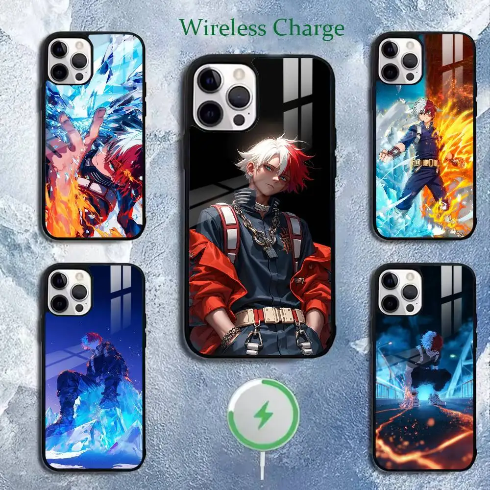 

Hero A-Academi S-Shoto Todoroki Phone Case For iPhone17,16,15,14,13,12,11 Plus,Pro,Max Magnetic with Wireless Charging