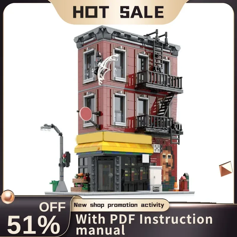 

New 2143Pcs Hot Famous Spider Hero Movie Moc Deli Grocery Model Custom Puzzle Diy Creative Ideas Kids Toy Birthday Gift 76311