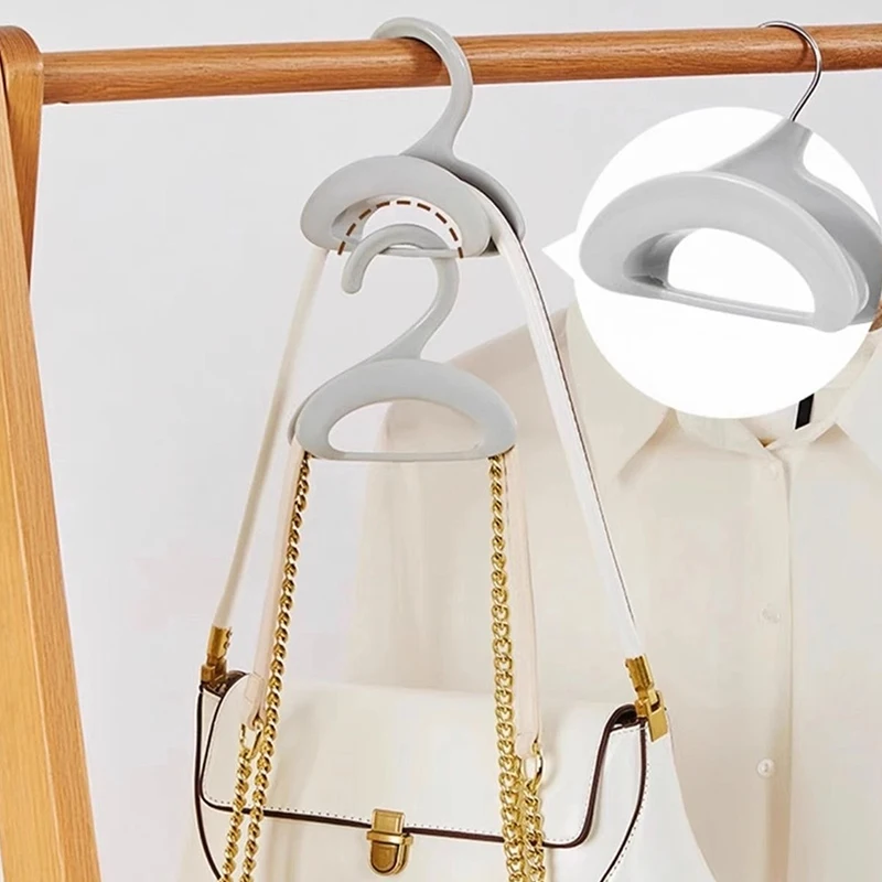 1/5pcs Widen Plastics Hanger Connection Hook Stackable Space Saving Multifunctional Bag Hat Rack
