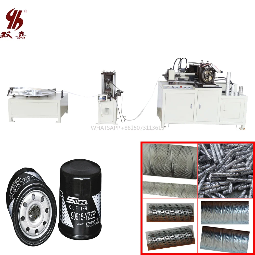 Máquina automática para fabricar tubos en espiral con núcleo de filtro de aceite para fábrica de línea de producción de máquinas para fabricar núcleos de filtro de aceite