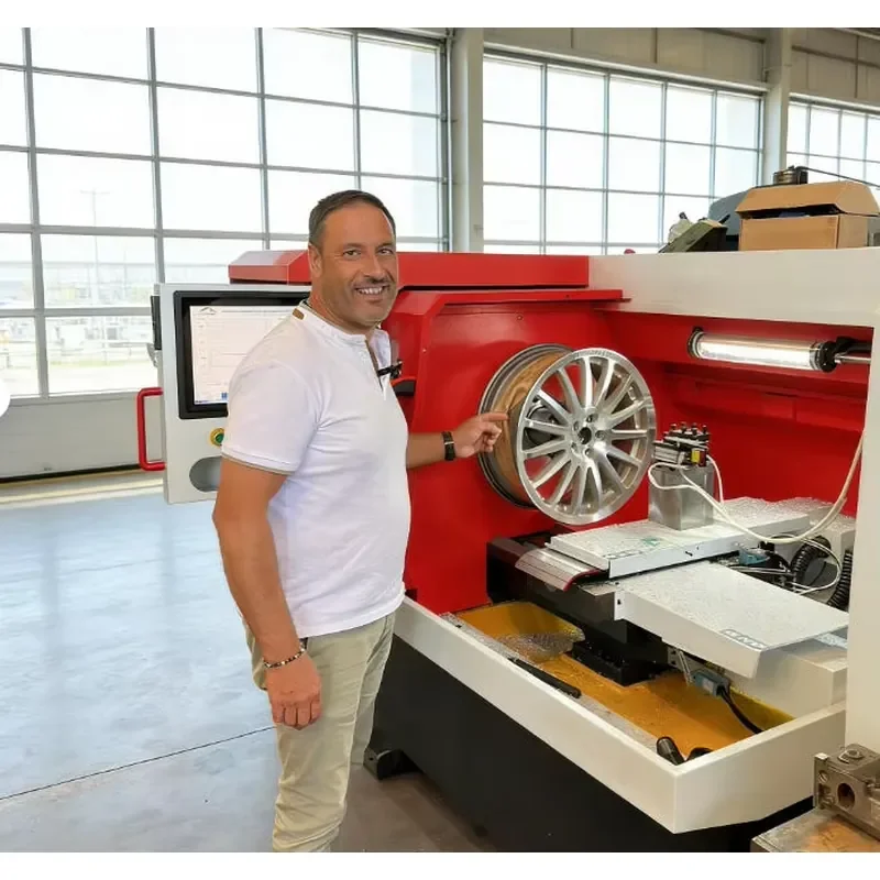 Automatic Alloy CNC Wheel Lathe Diamond Cut Wheel Machines