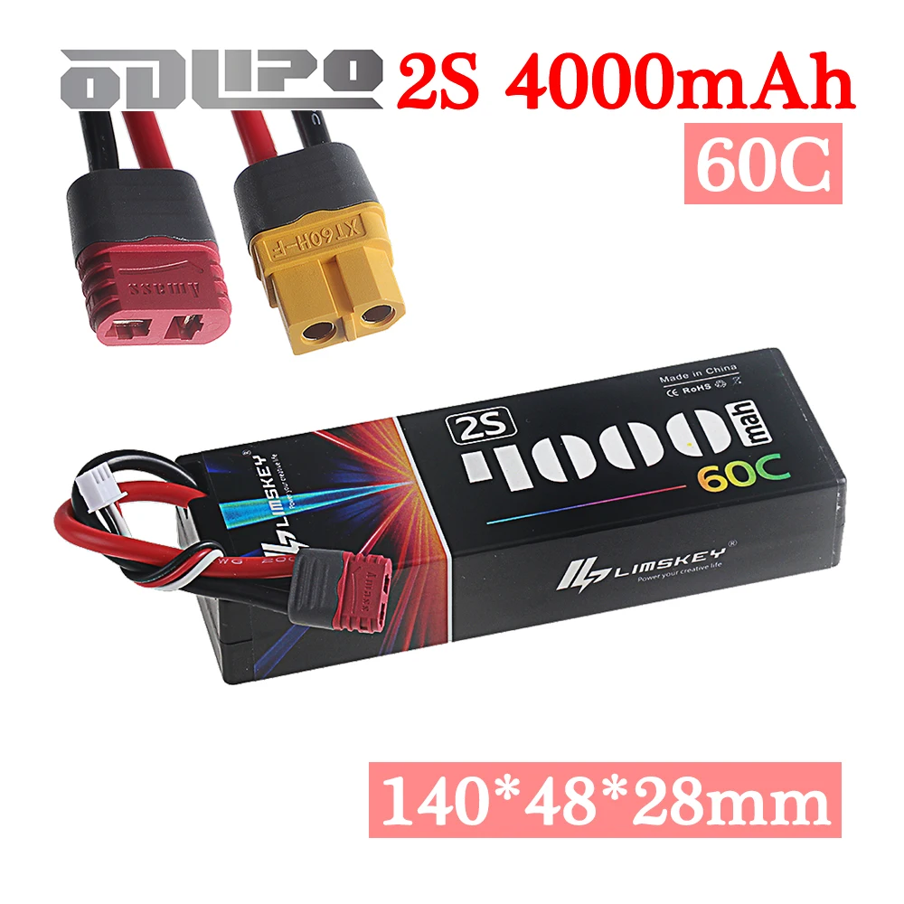 

2S Lipo Батарея для 4000 мАч 7,4 В 60C Жесткий чехол с разъемом Deans T / XT60 RC Автомобиль Грузовик Лодка Транспортные средства Танк RC Багги Гонки