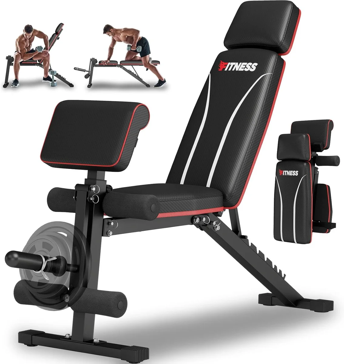 

Adjustable Weight Workout Bench With Dumbbell Rack Gym Exercise Equipment For Strength Training Sit-Up Multi-Gym Flat Bench 2025
