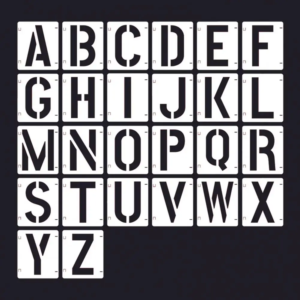 Easy-to-handle Number Stencils Reusable Letter Stencils Number Templates Plastic Alphabet Craft Set for Wood Fabric Signage Diy