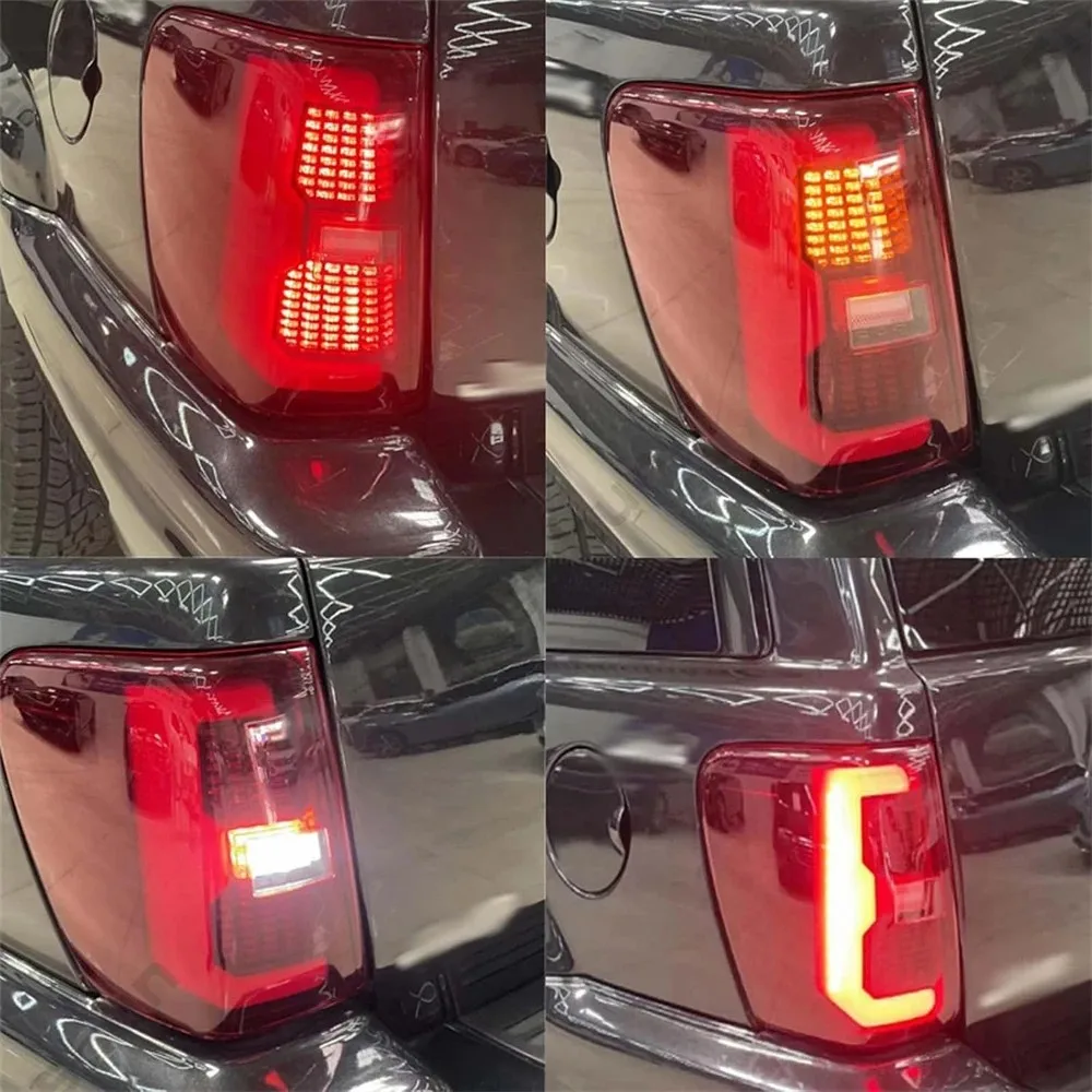 Pair LED Taillights For 1999 2000 2001 2002 2003 2004 Jeep Grand Cherokee MK2 WJ Taillamp Rear Lamp Brake Turn Signal Light