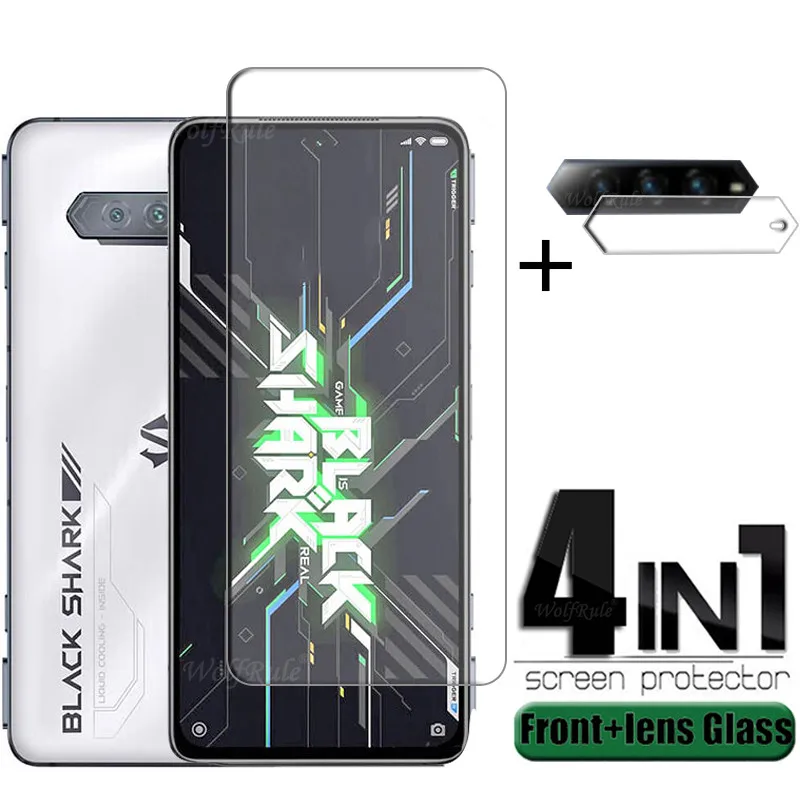 

4-in-1 For Xiaomi Black Shark 4S For Black Shark 4S Tempered Glass 9H Transparent Screen Protector For Black Shark 4S Lens Glass