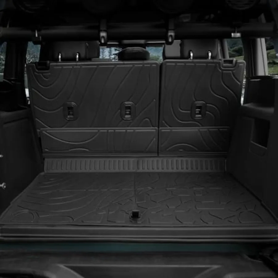 

Cargo Mat for 2021-2025 Ford Bronco 4 Door, Full Coverage All Weather Trunk Cargo Liner with Backrest Protectors for Bronco Acc