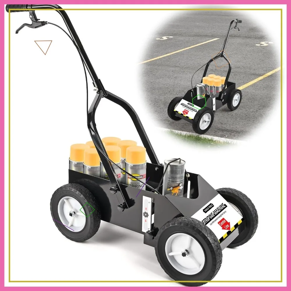 

Heavy Duty Striping Line Machine, 9.8x13x28.3", for Parking Lots, Sports Fields, Courts, Turf