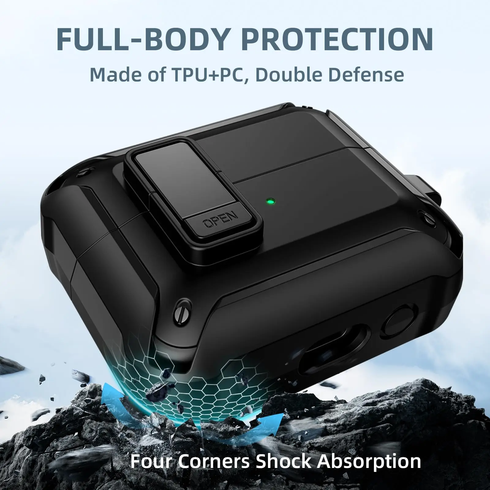 Чехол для Samsung Galaxy Buds 3/3Pro с подставкой для телефона, противоударный чехол с карабином и комплектом очистителя для Buds 3, защитный чехол