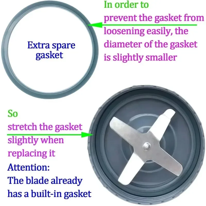 18/24/32oz Blender Cups Extractor Blade Fit for Nutribullet 600W / Pro 900W Extctor Blade Series for Nutribullet Blender Blade