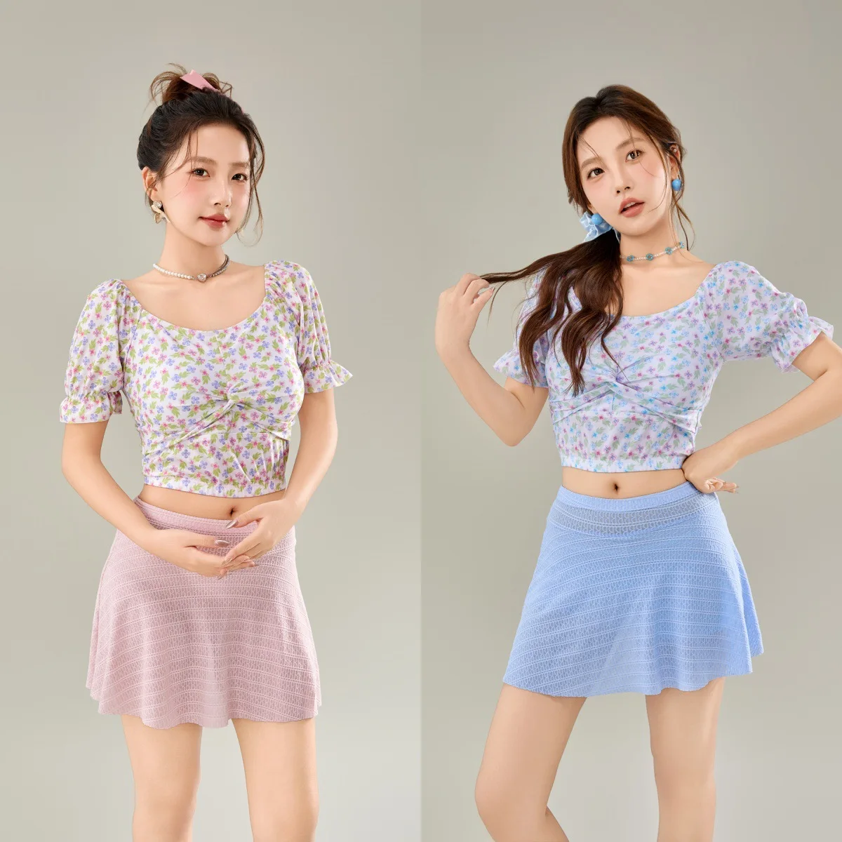 

Новый модный женский купальник с разрезом, комплект из двух предметов, консервативный сексуальный маленький свежий пляжный купальник Pure Desire