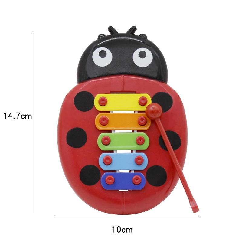 Zabawki muzyczne drewniane instrumenty perkusyjne Instrument muzyczny dla dzieci kreskówka wkładka Beetle Baby Early Learning zabawne zabawki edukacyjne