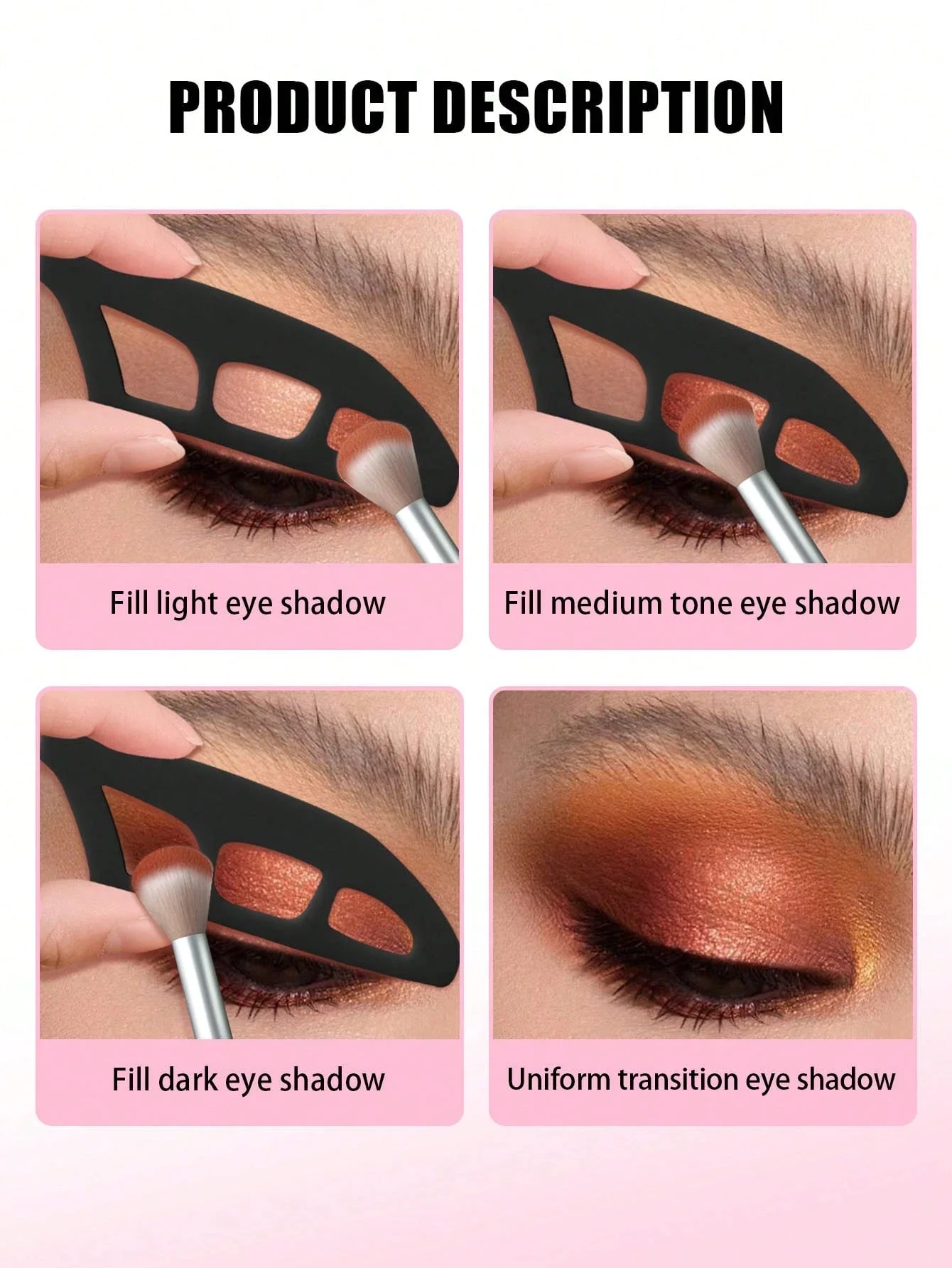 1p1/2/6 ชิ้น อุปกรณ์ช่วยแต่งตา, แม่แบบปิดขอบตาสำหรับทาอายแชโดว์, ตัวช่วยทาอายแชโดว์, อุปกรณ์ทาอายแชโดว์ เหมาะสำหรับผู้เริ่มต้น2026