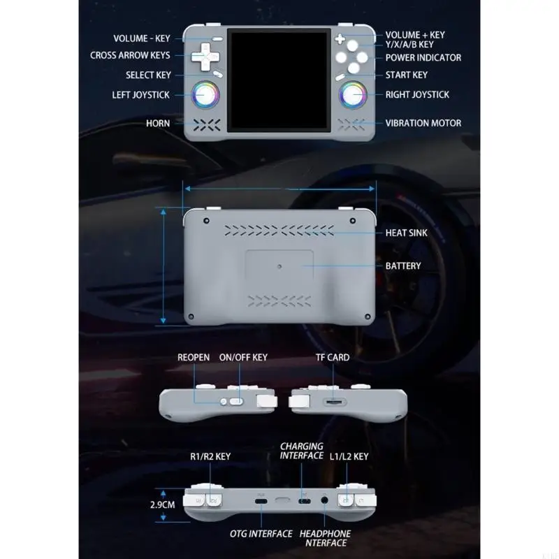 نسخة لوحة مزدوجة للقدم للعب التقليدي محمولة باليد مع تخزين 128 جيجابايت 18000+ مسابقات محملة مسبقًا بطارية قابلة للشحن لـ K1KF