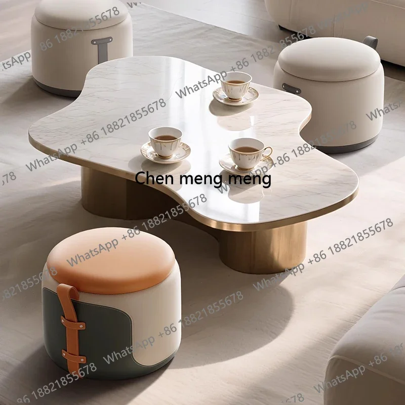 

Регулируемый круглый пуф-оттоманка DD из кожи в индустриальном стиле, портативный, для гостиной, диванов, барных стульев