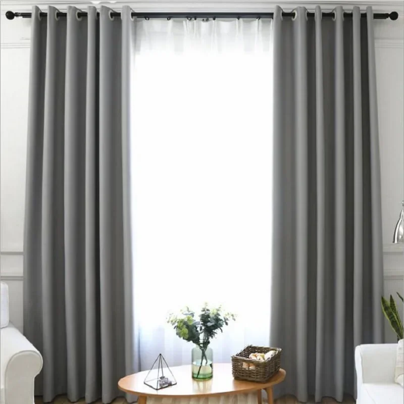 Blackout Curtains for the Bedroom Solid Colors Curtains for the Living Room Window Gray Gold Curtains Blinds Customized