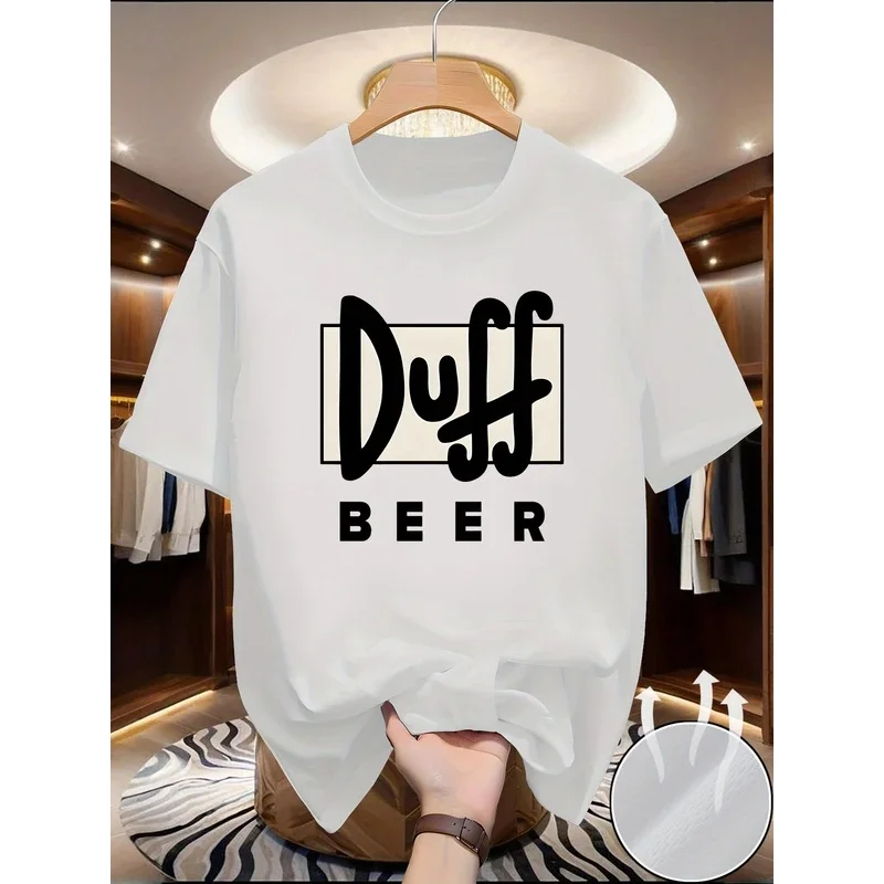 Summer Luxury Casual Brand Letter-Printed Short-Sleeved Men's Fashion Design Round-Neck Half-Sleeve T-Shirt for Men