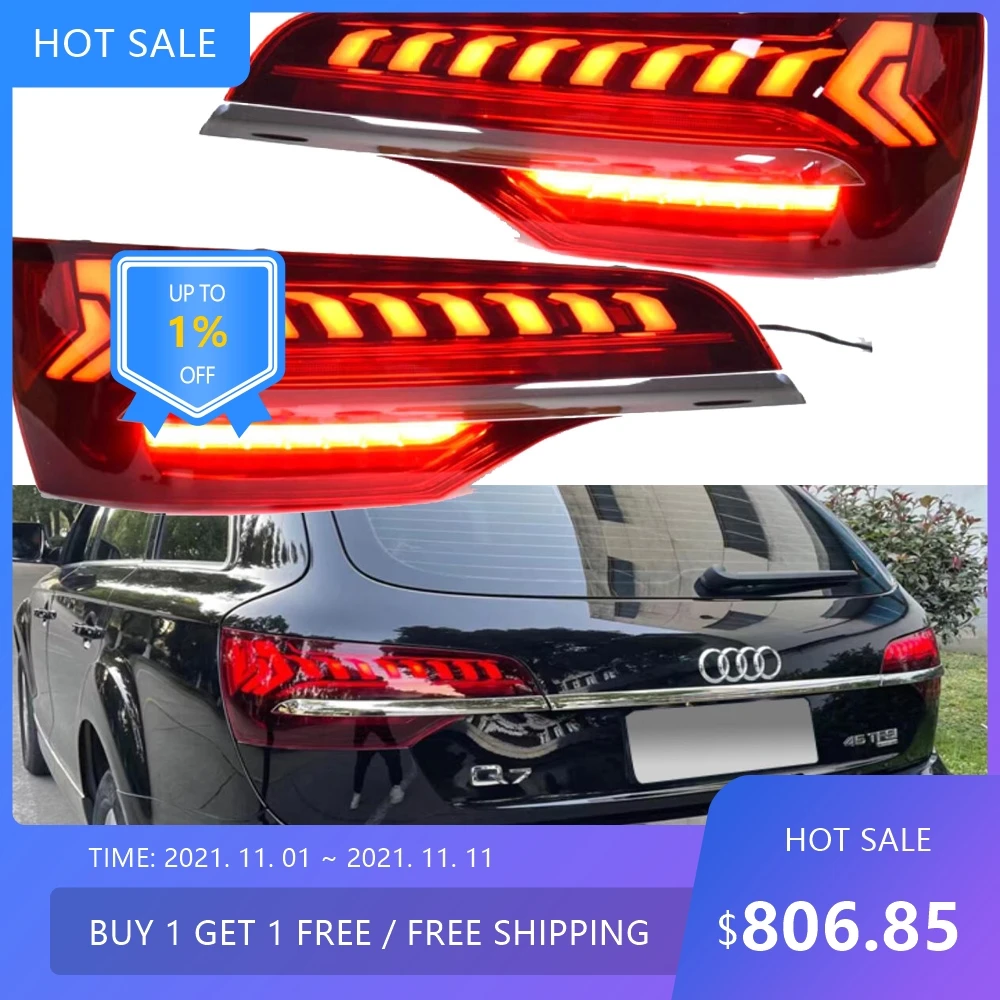 Автостайлинг для 2011 ~ 2015/2006 ~ 2010y для Audi Q7 Задние фонари Светодиодные задние фонари Q 7 Q7 Задний фонарь Задний фонарь