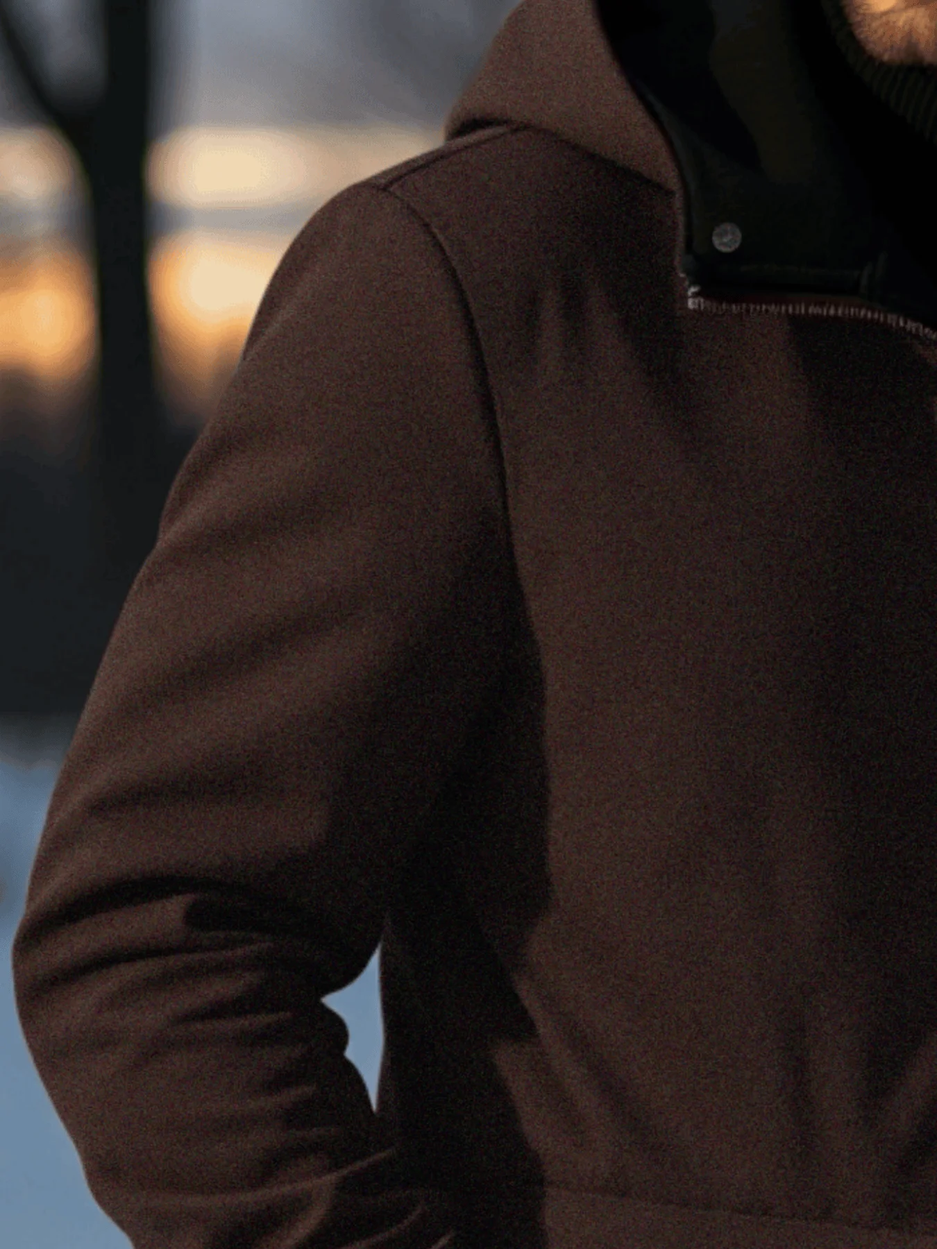 سترة جلدية من جلد الغزال أحادية الصدر للرجال مع بطانة سميكة ودافئة تصميم أزرار بسيط لاتجاه الخريف/الشتاء #2