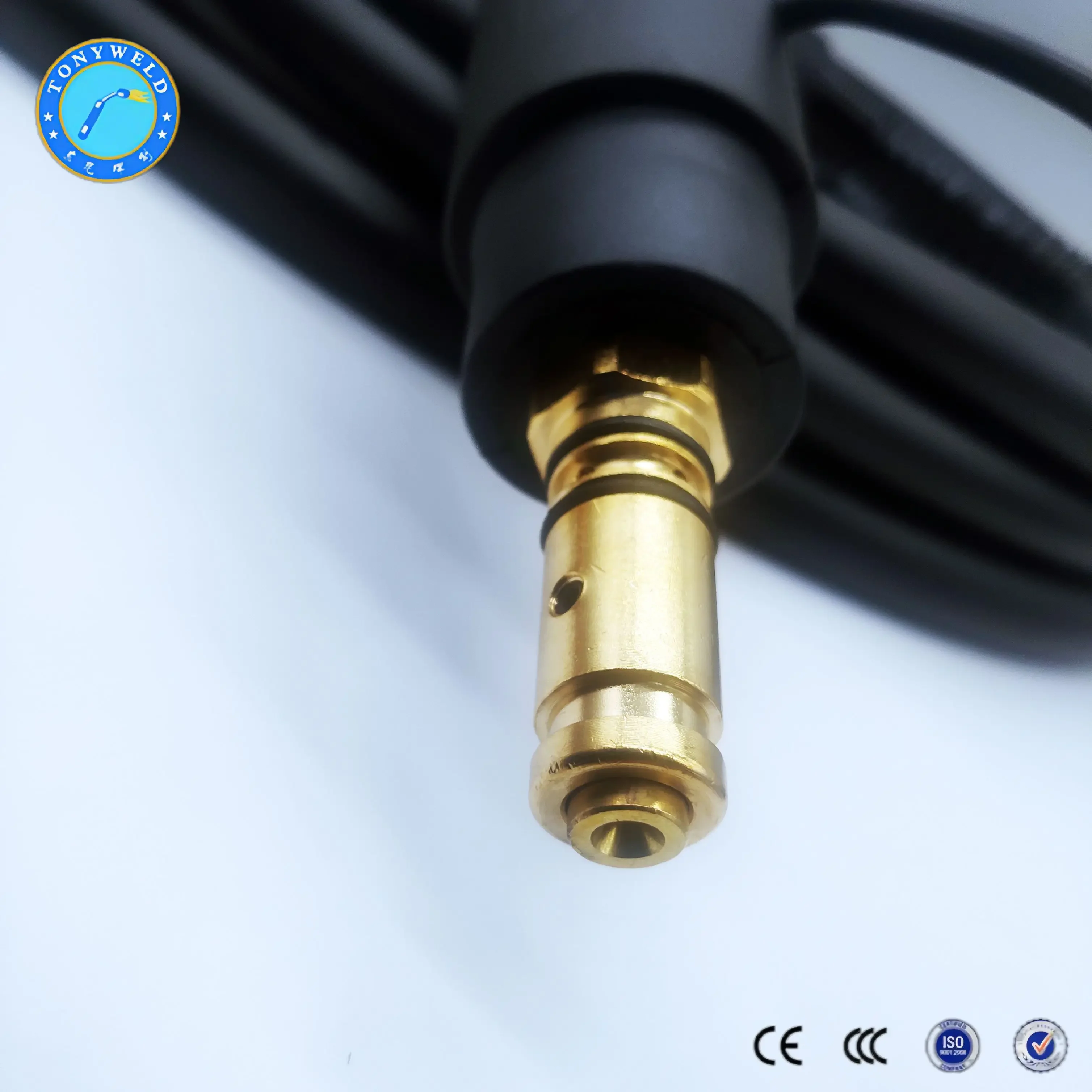 Tonyweld Mig Nozzle Co2 Beschermende Euro Zwarte Connector Lastoorts