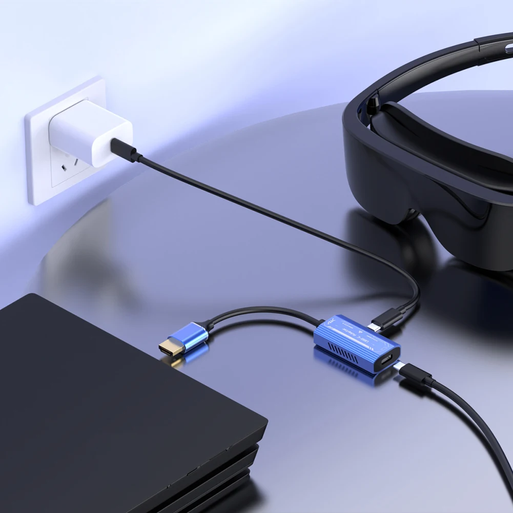 

4K@60Hz HDMI-Compatible To Type-C Cord DC 5V for XREAL/Rokid Air AR Glasses for Samsung S22/S23 for Switch/Steam Deck /ROG Ally