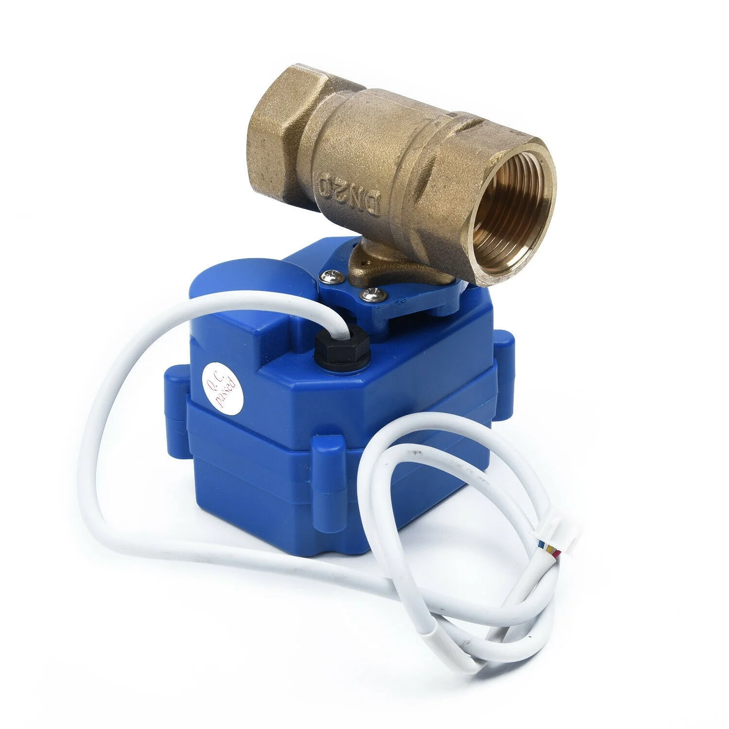 AD23-DN20 G3/4 Katup Bola Bermotor Listrik Kuningan 12V DC, Pengaturan 3 Kawat 2 Arah