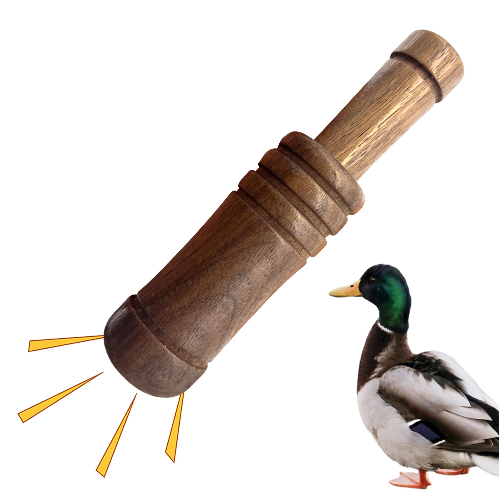Beginner Duck Call for Hunting, Realistic Mallard Sound Wood Caller Easy to Blow for Teens Adults, Outdoor Hunting Training Tool