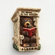 Alaska Bear creativo nuevo resina creativo imán para refrigerador artesanías de regalo recuerdos de viaje decoración del hogar