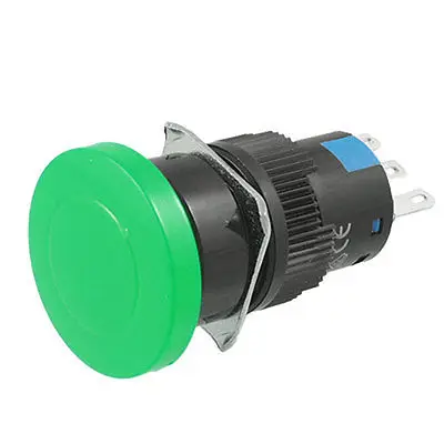 Green Mushroom Momentary Push Button Switch AC 220V