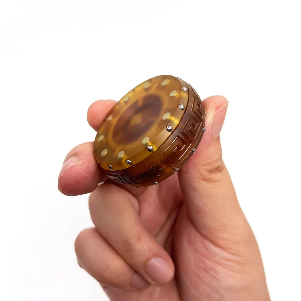 OUYEDC Pei Vibrating Drum Ratchet Section Rotating Fingertip Push Card Desktop Decompression Toy Gift
