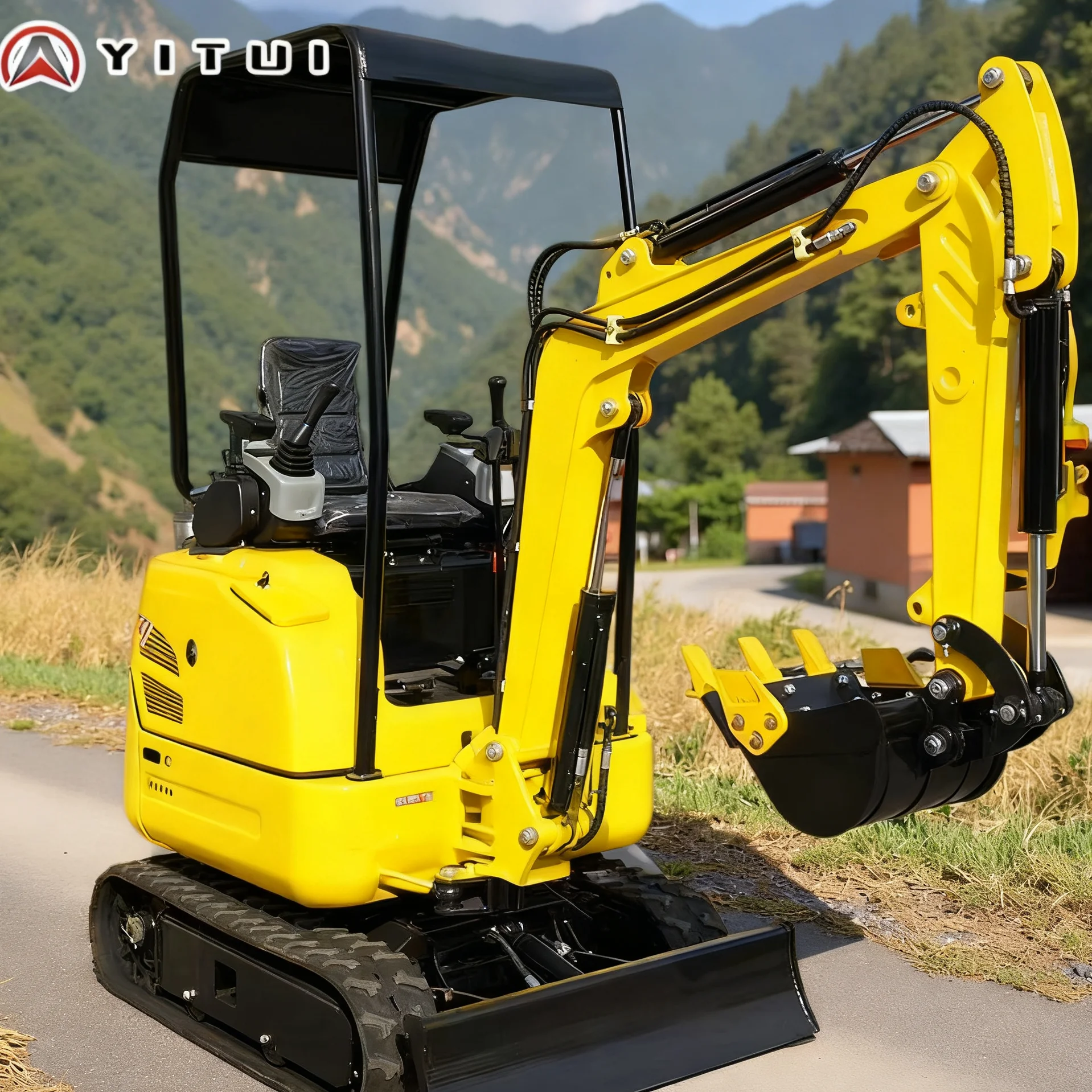 حفارة صغيرة مدمجة 2.0 طن متعددة الوظائف لمزرعة الحديقة وأعمال البناء عملية سهلة مخصصة