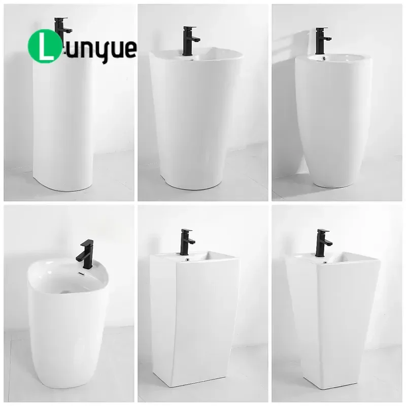 Modern Ceramic Wall Mounted Bathroom Sink Integrated Wash Basin New Design Sanitary Ware Space Saving Easy Clean