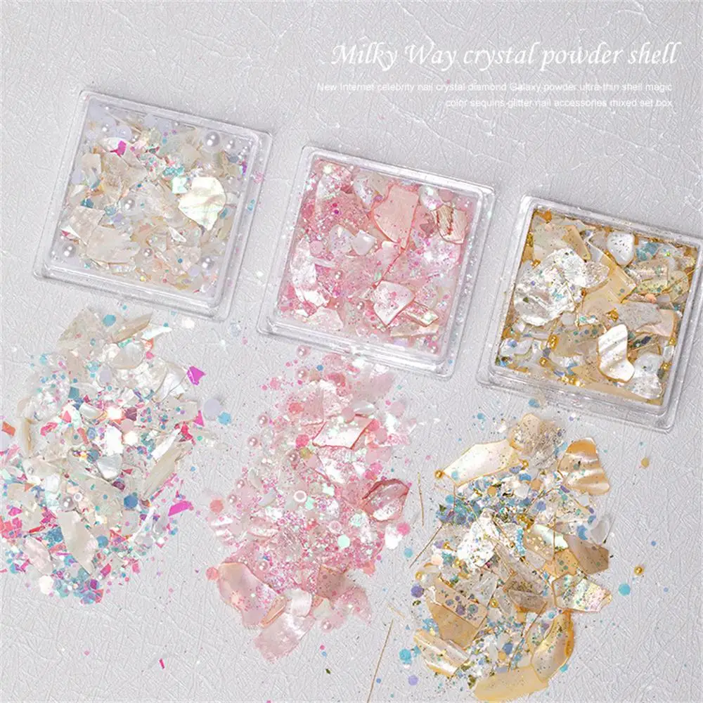 

Nail Decoration The Galaxy Sequin Glitter Nail Drill Flash Symphony Of Light Nail Patch Multi-style Nail Accessories Symphony