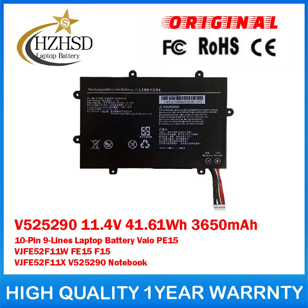 V525290 11.4V 41.61Wh 3650mAh 10-Pin 9-Lines Genuine Original Laptop Battery For Sony Vaio PE15 VJFE52F11W FE15 F15 VJFE52F11X