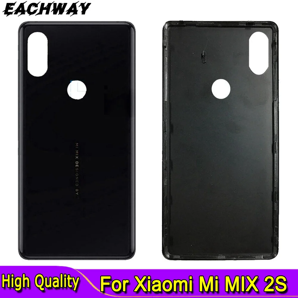 

New For Xiaomi Mi MIX 2S Battery Cover Rear Glass Door Housing Case Panel For Xiaomi Mix2s For Xaomi Mi MIX 2S 2 S Back Cover