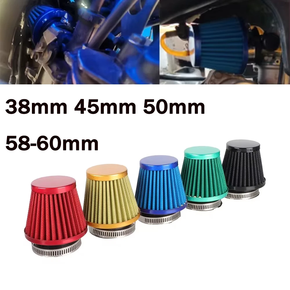 

38mm 45mm 50mm 60mm Motorbike Air Filter Intake Induction Kit For GY6 50cc 110cc 125cc Motorcycle Scooter Dirt Pit Bike ATV Quad