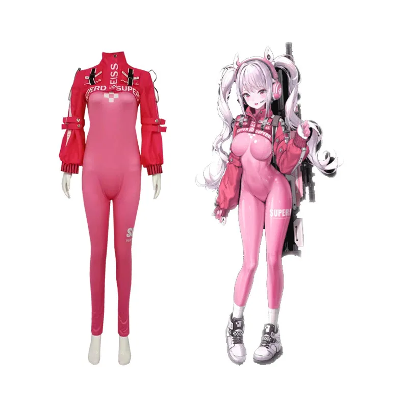 Anime Game NIKKE The Goddess of Victory Alice Cosplay Bodysuit Pink Tight-fitting Bikini Set Halloween Sexy Jumpsuit Costumes