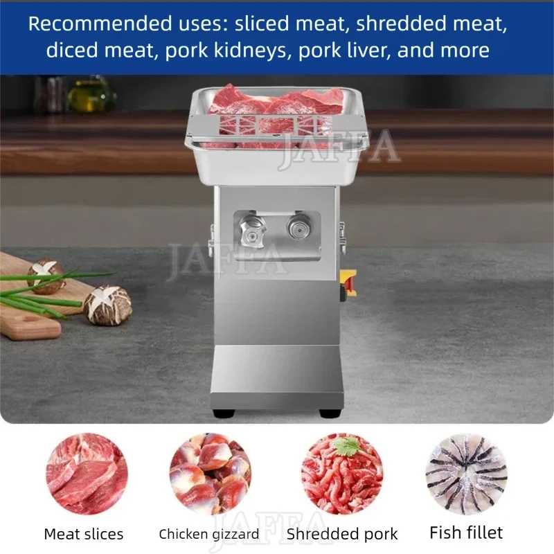 Electric Food Slicer Meat Food Household Desktop Meat Slicer Lamb and Beef Slicers 0-22mm Bread Ham Meat Cutting Machine