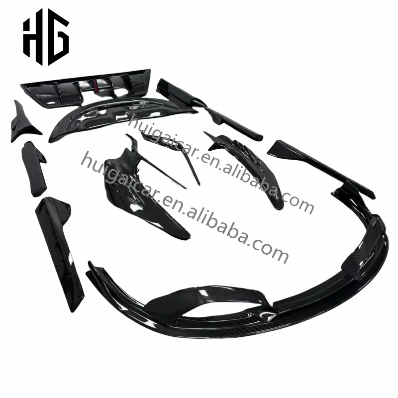 For Mclaren 720 720S Coupe DW PRO Style Carbon Fiber Body Kit Front Lip Rear Diffuser Side Skirts Spoiler Wing