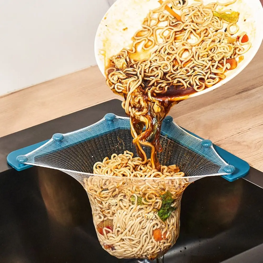 

Hanging Kitchen Triangle Drainage Rack Prevent Sewer Blockage Self-adhesive Sink Strainer Drain Durable High Efficiency