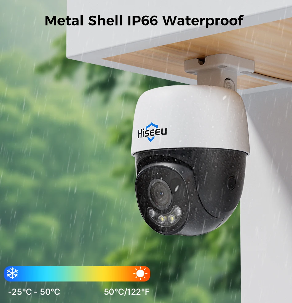 Hiseeu 4K PTZ POE IP Camera 5/8MP Bidirectional Voice Full-color Night Vision Waterproof  Onvif  Security CCTV Camera H.265 - view 6
