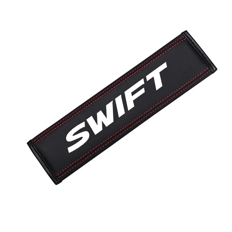 For suzuki swift 1pc Cowhide Car Interior Seat Belt Protector Cover For suzuki swift car Auto Accessories