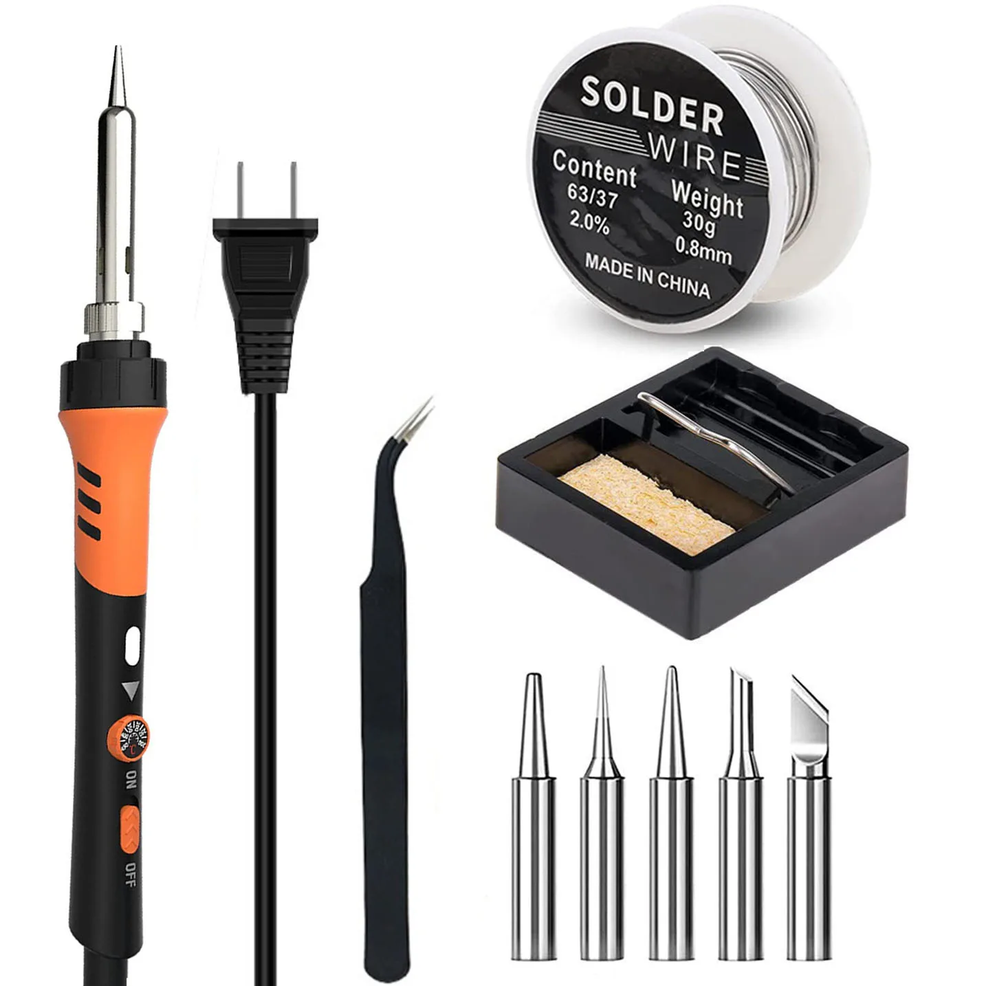 

60W Electric Soldering Iron EU/US Plug Temperature Adjustment Soldering Iron Household Electronic Welding Repair Tool