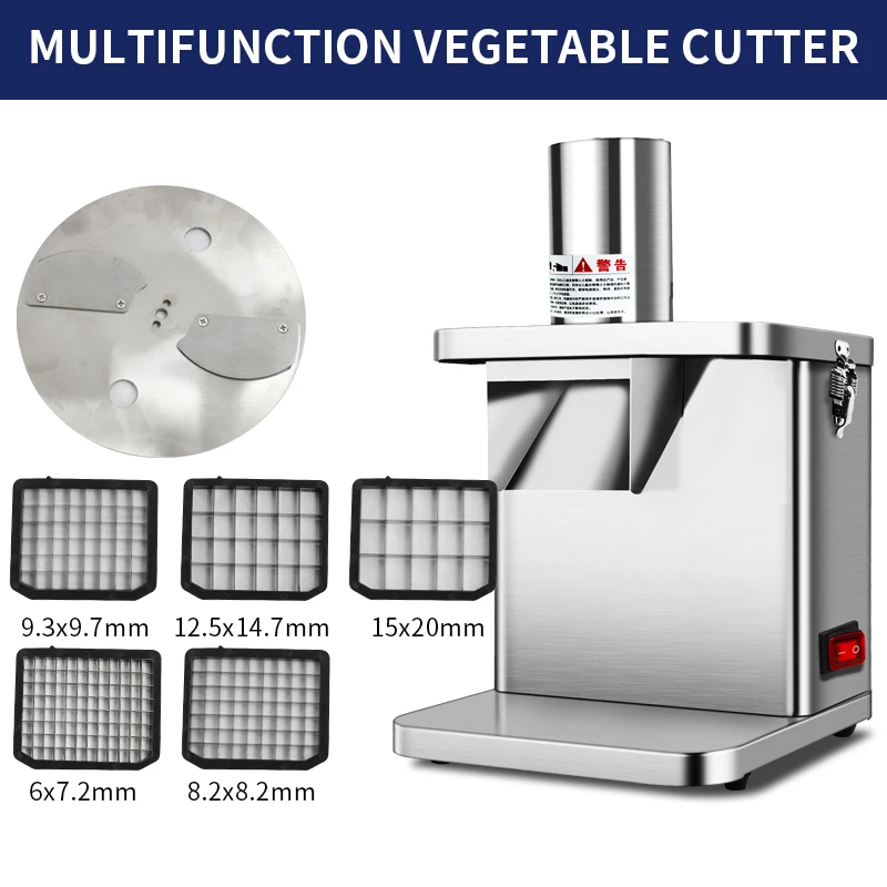 

250W Multifunctional Vegetable Cutter Fruit and Vegetable Slicer Commercial Household Dicing Machine