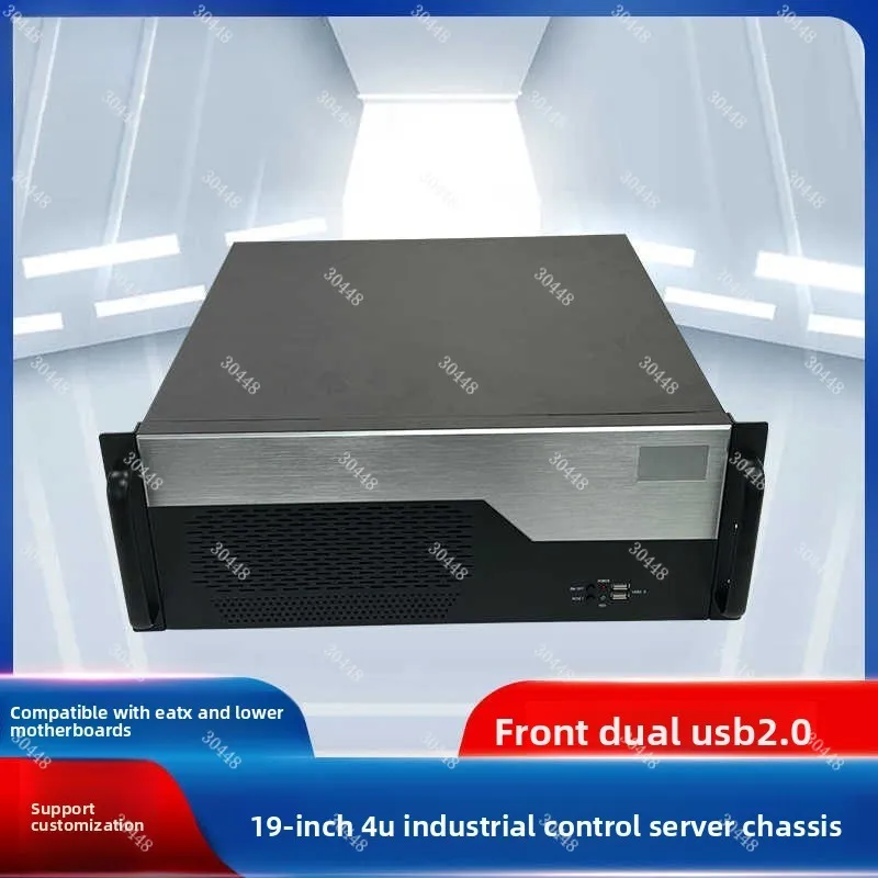 4U Short Depth Server Chassis 450mm Rackmount Case For EATX Motherboard Dual CPU Industrial PC Host Shell Heavy Duty